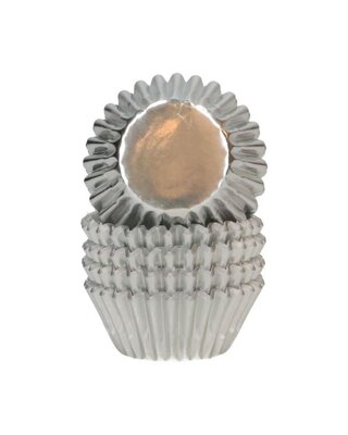 wilton Wilton Mini Metallic Baking Cups zilver pk/160