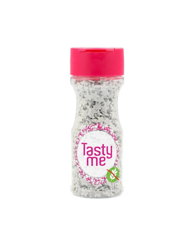 tastyme Suikerdecoratie Sterren zilver 55g - glutenvrij