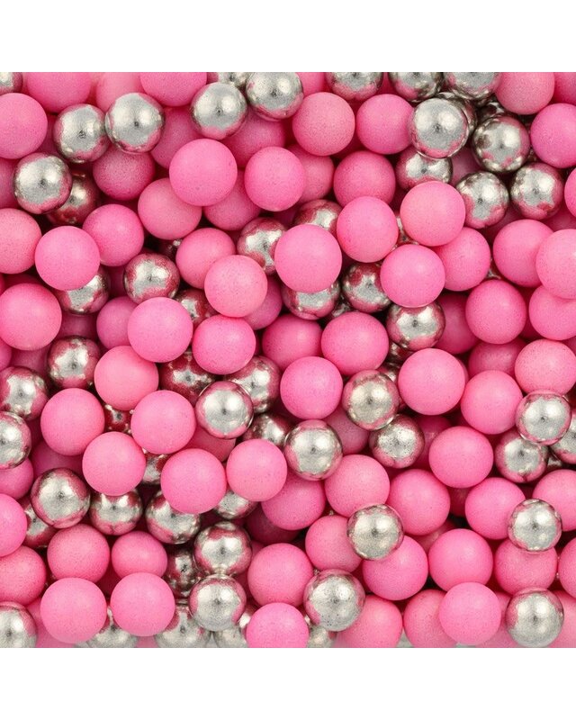 tastyme Sprinklemix Silver-Pink 10mm 125g - glutenvrij