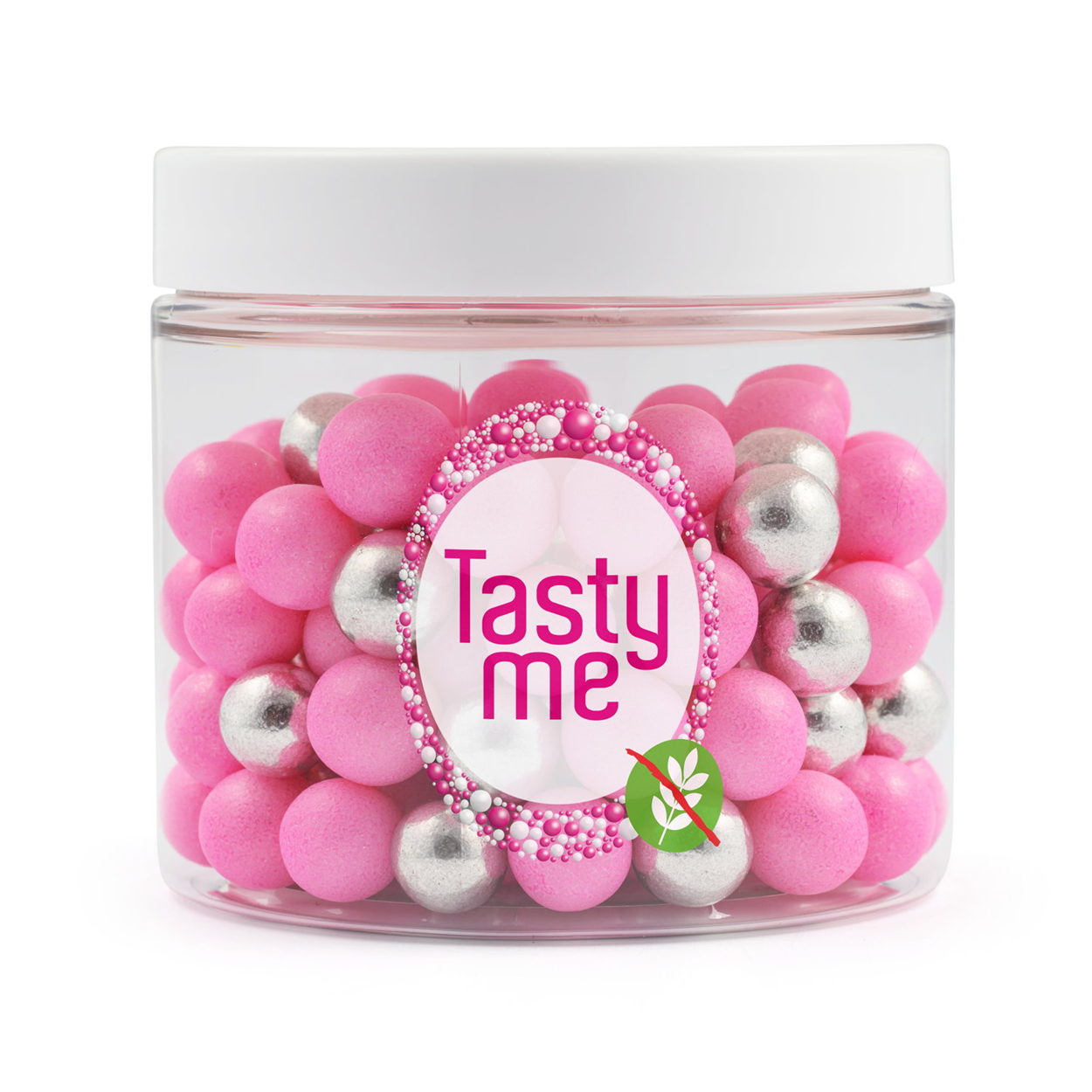 tastyme Sprinklemix Silver-Pink 10mm 125g - glutenvrij