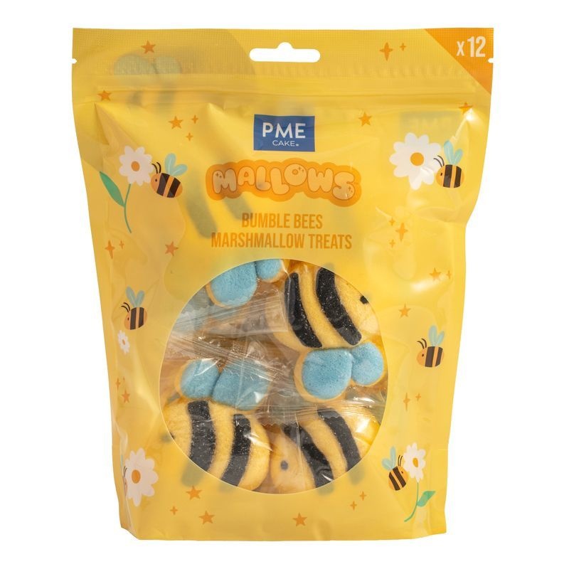 PME Marshmallow Treats - Vrolijke Bijen, 12-pack