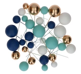 Simply Making Simply Making Decorative Ball Set Blue Ombre & Gold pk/32