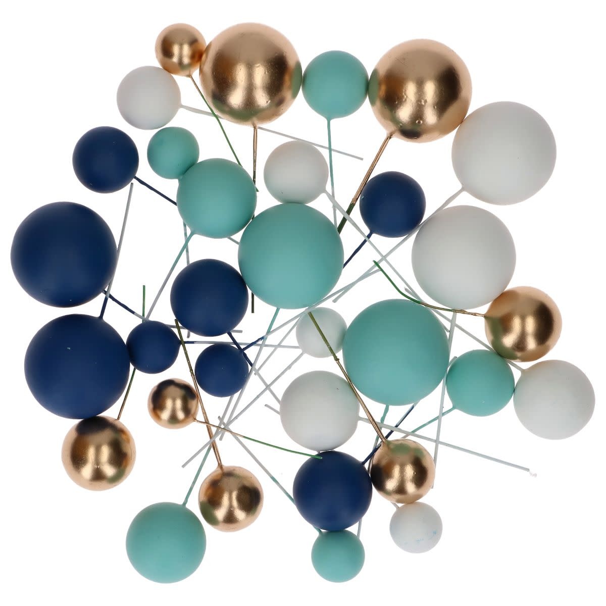 Simply Making Simply Making Decorative Ball Set Blue Ombre & Gold pk/32