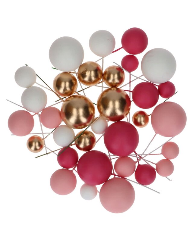 Simply Making Simply Making Decorative Ball Set Hot Pink Ombre & Gold pk/32