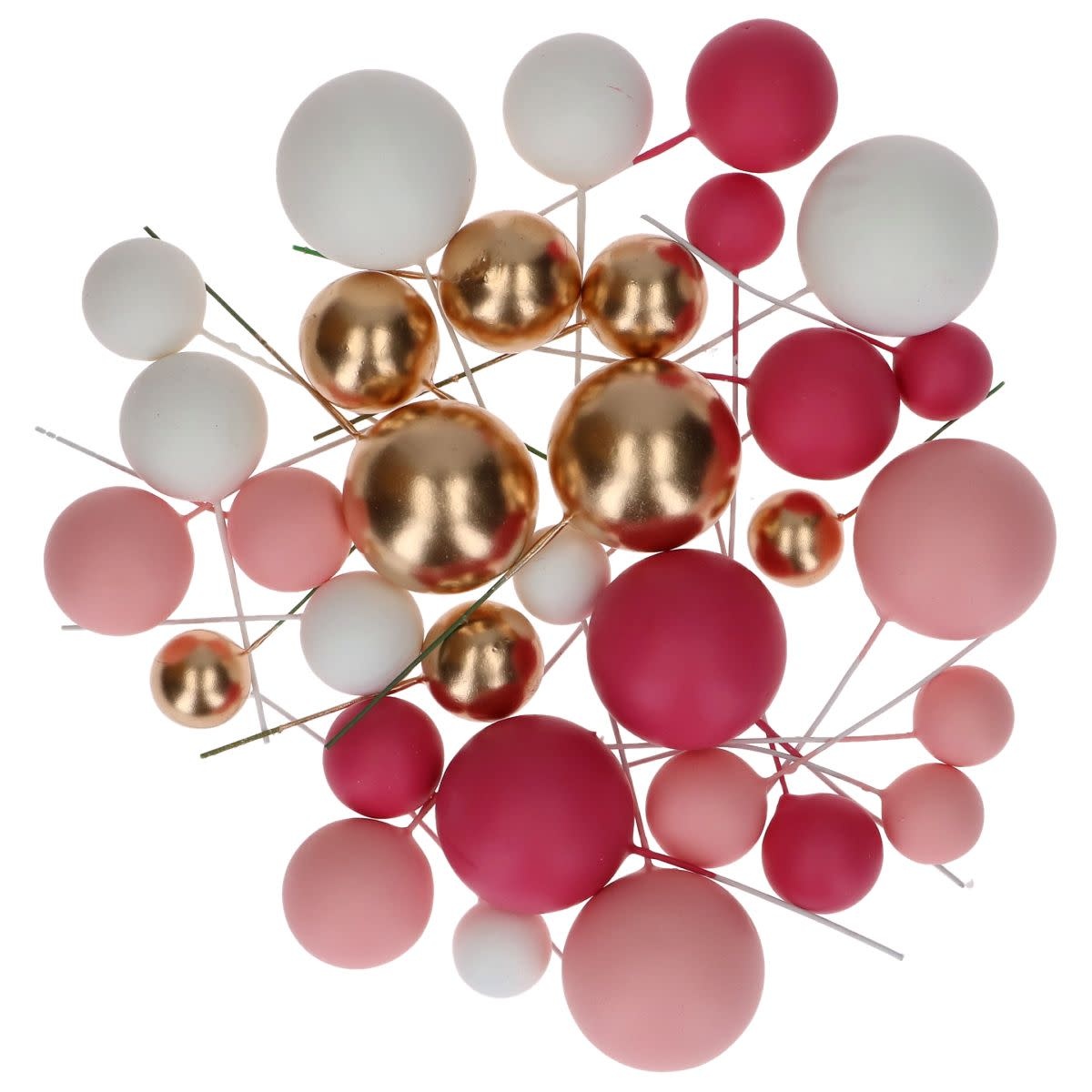 Simply Making Simply Making Decorative Ball Set Hot Pink Ombre & Gold pk/32