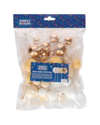 Simply Making Simply Making Decorative Ball Set Lemon Ombre & Gold pk/32