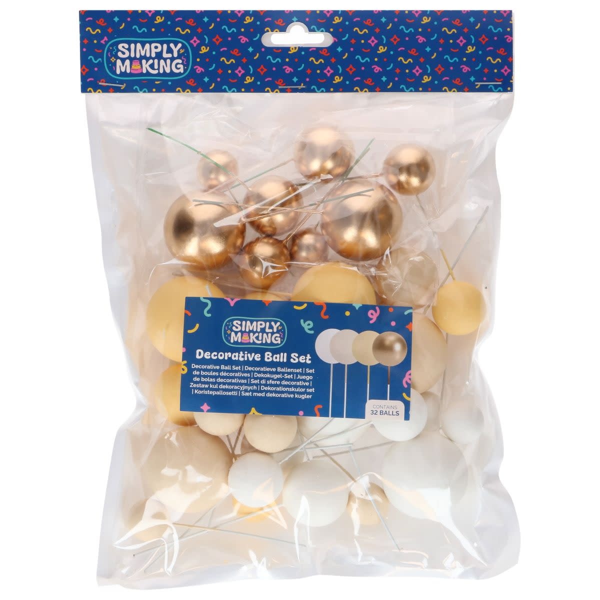 Simply Making Simply Making Decorative Ball Set Lemon Ombre & Gold pk/32