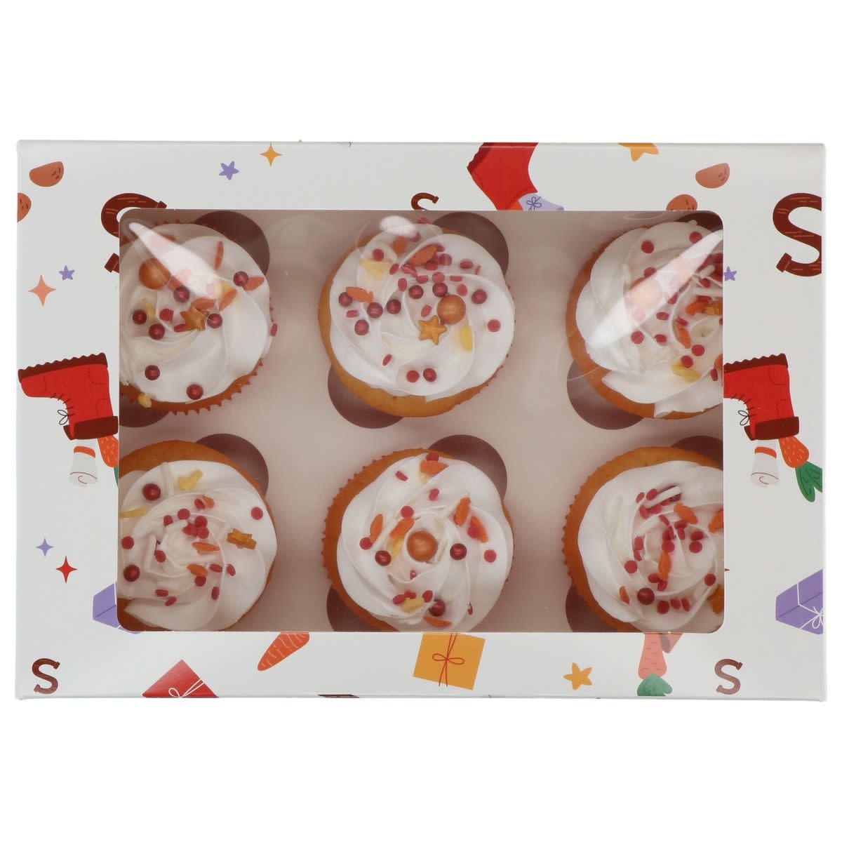 Funcakes FunCakes Cupcake Doos 6 Sinterklaas pk/3