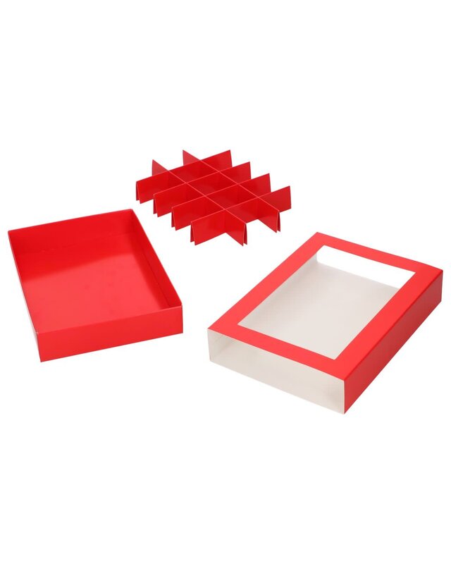 Funcakes FunCakes Chocoladeletterdoos Rood 20x14x3,5cm