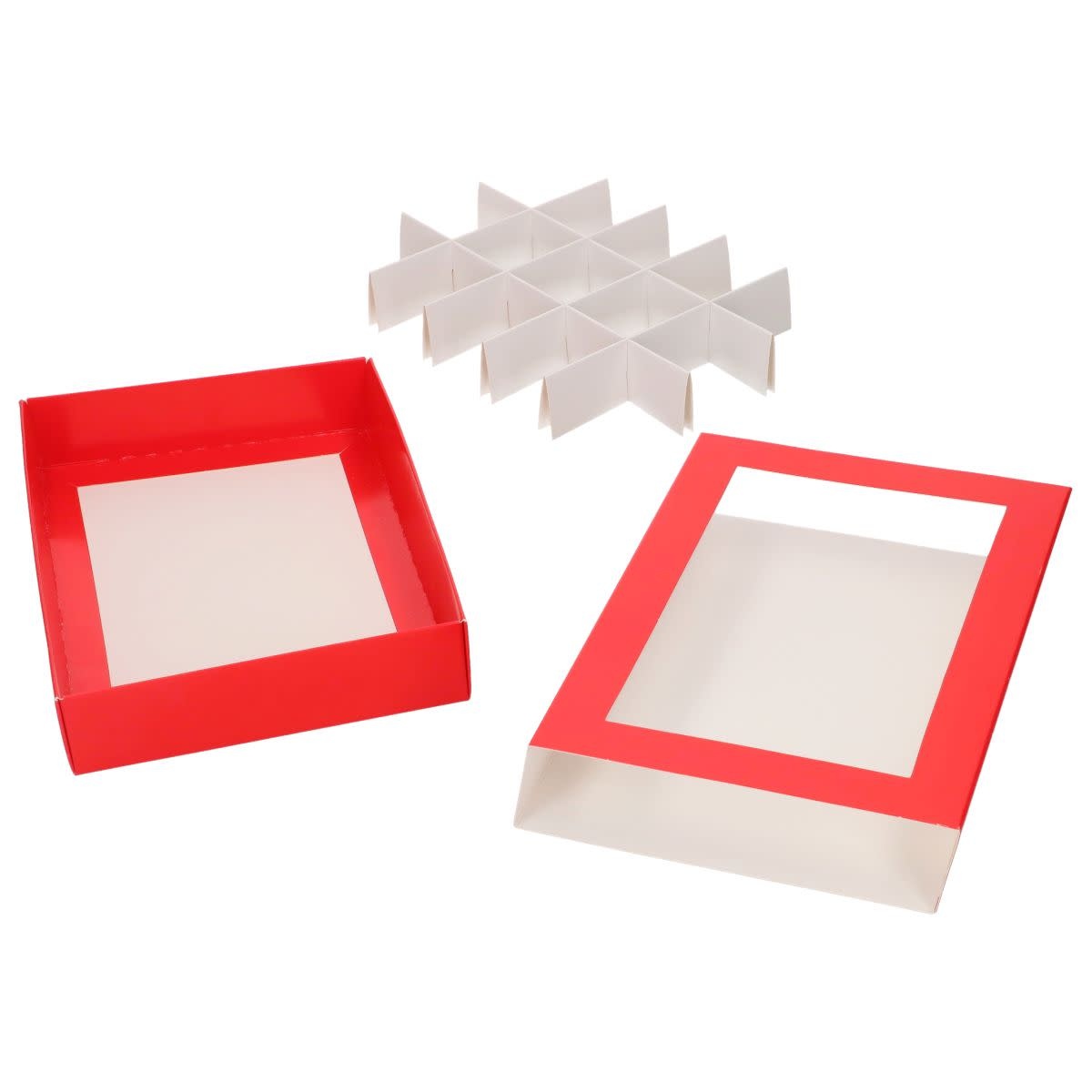 Funcakes FunCakes Chocoladeletterdoos Rood Wit 20x14x3,5cm