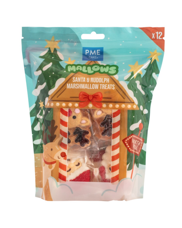 PME Marshmallow Treats - Santa & Rudolf 12-pack
