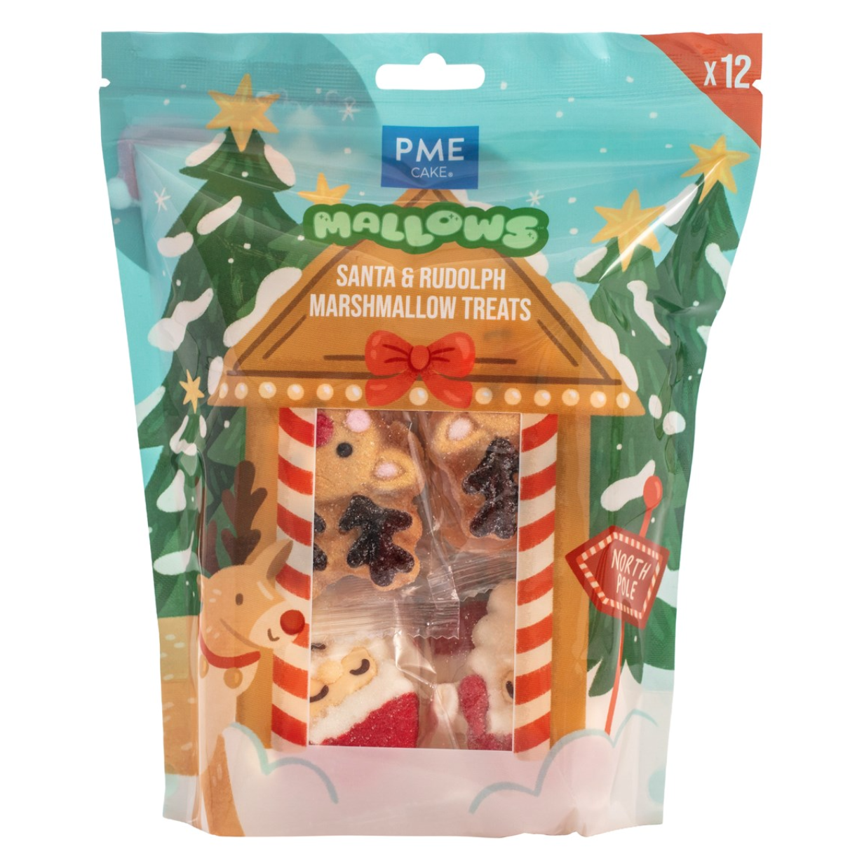 PME Marshmallow Treats - Santa & Rudolf 12-pack