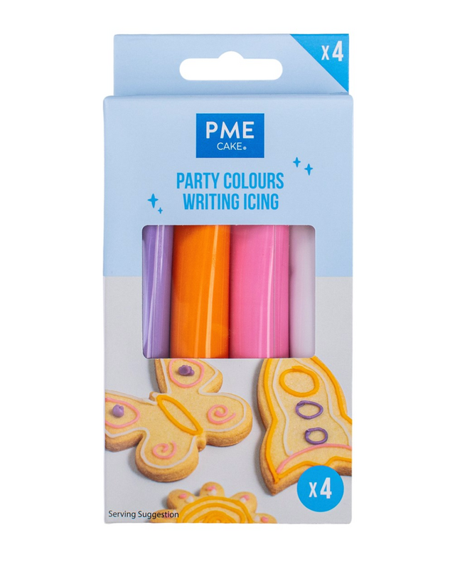 PME Party Writing Icing Pk/4 (80g)