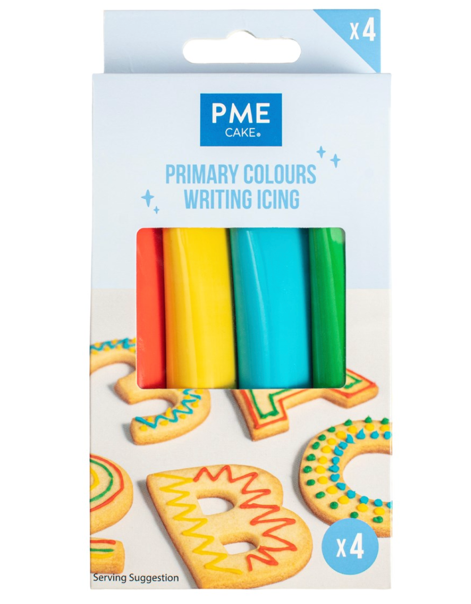 PME Primary Writing Icing Pk/4 (80g)