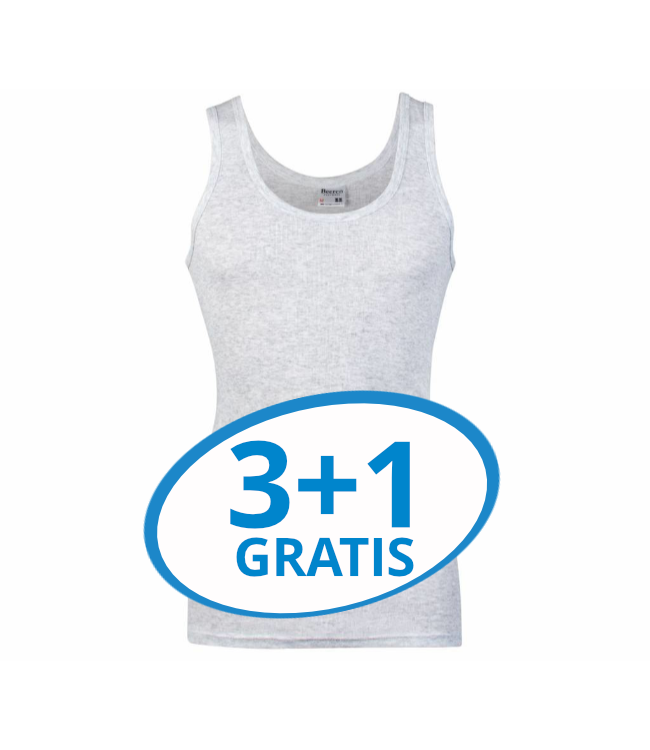 Beeren Heren Singlet M3000 Grijs voordeelpack A