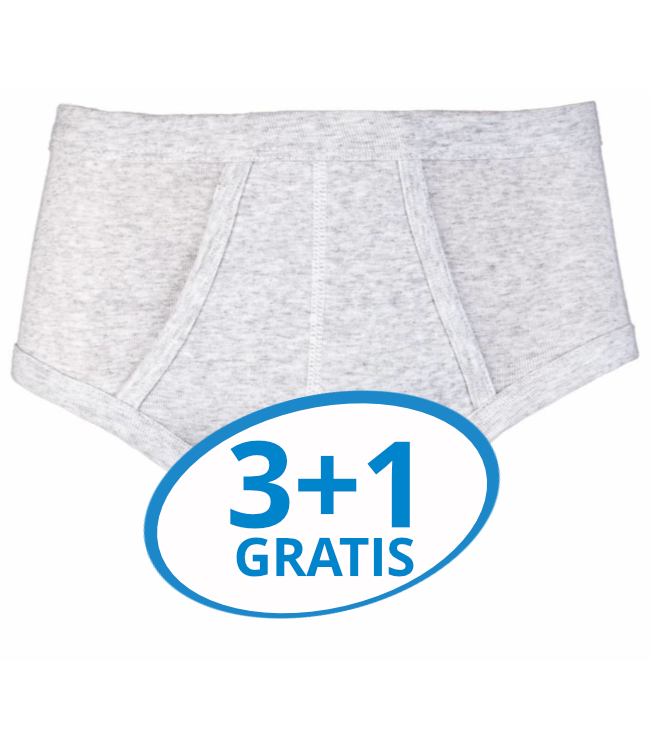 Beeren Heren Slip Met Gulp Grijs M3000 voordeelpack A