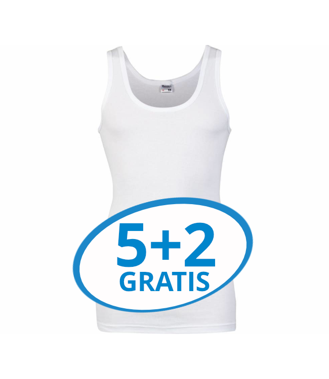 Beeren Heren Singlet M3000 Wit voordeelpack B