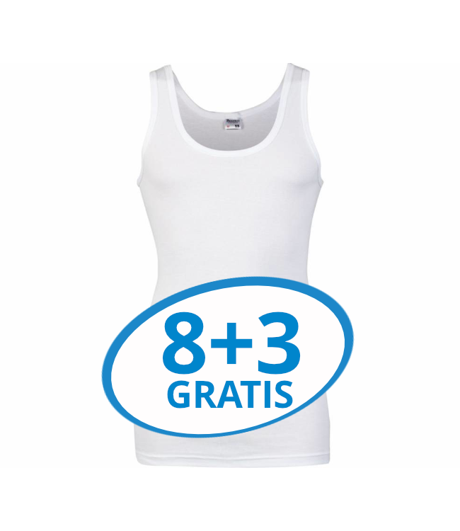 Beeren Heren Singlet M3000 Wit voordeelpack C