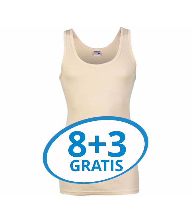 Beeren Heren Singlet M3000 Huidskleur Voordeelpack C