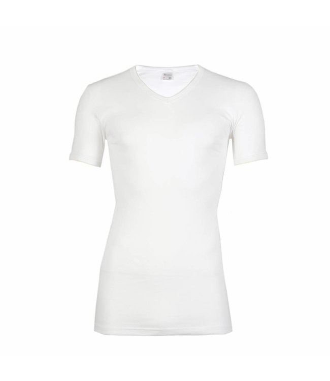 Beeren Heren V-Hals T-Shirt Extra Lang M3000 Wit voordeelpack C
