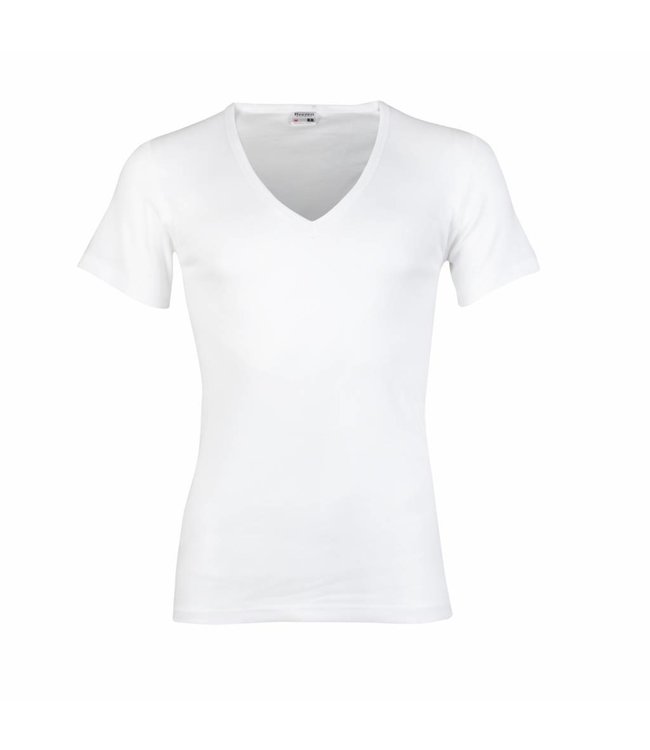 Beeren Heren Diepe V-Hals T-Shirt Extra Lang M3000 Wit voordeelpack B