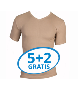 Beeren Heren T-Shirt V-Hals M3000 Huidskleur voordeelpack B