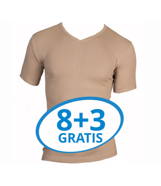 Beeren Heren T-Shirt V-Hals M3000 Huidskleur voordeelpack C