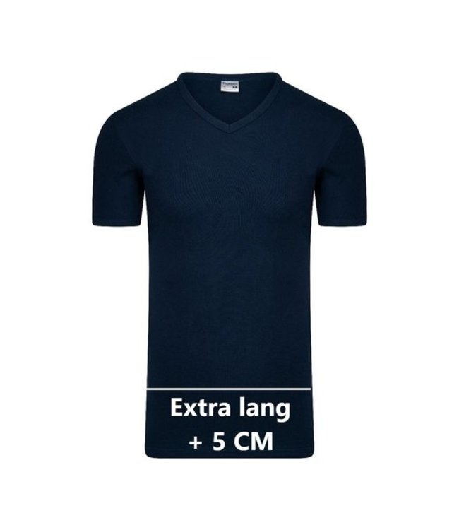 Beeren Heren V-Hals T-Shirt Extra Lang M3000 Marine voordeelpack B