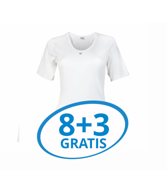 Beeren Dames T-Shirt M3000 Wit Voordeelpack C