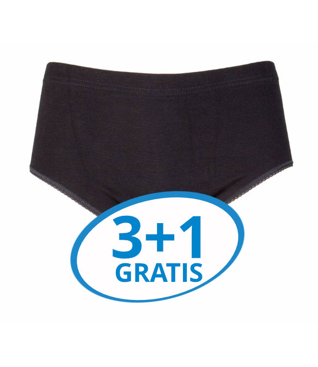 Beeren Dames Midislip Briljant Zwart Voordeelpack A