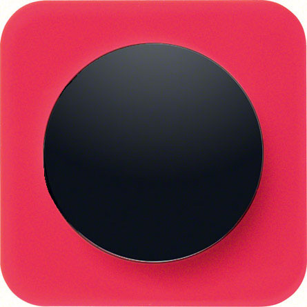 Berker R1 transparant rood acryl zwart