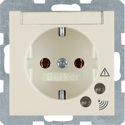 Berker wandcontactdoos randaarde overspanningsbeveiliging S1/B3/B7 creme glans (41088982)
