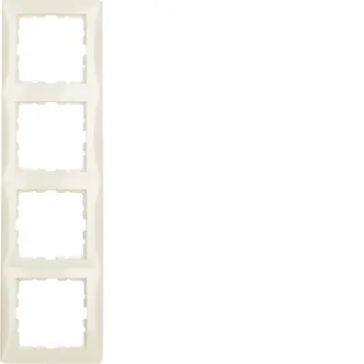 Berker afdekraam 4-voudig S1 creme glans (10148982)