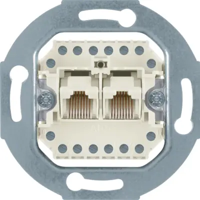 Berker RJ45 data wandcontactdoos CAT3 2-voudig 8-aderig (4539)