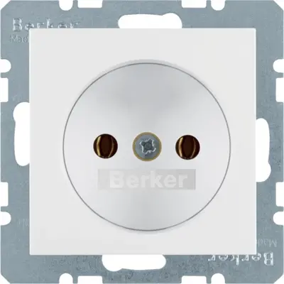 Berker wandcontactdoos zonder randaarde S1/B3/B7 wit glans (6167038989)