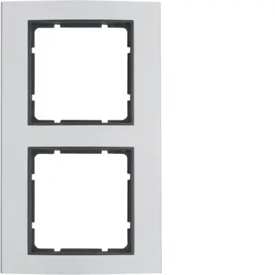 Berker afdekraam 2-voudig B3 aluminium/antraciet mat (10123004)