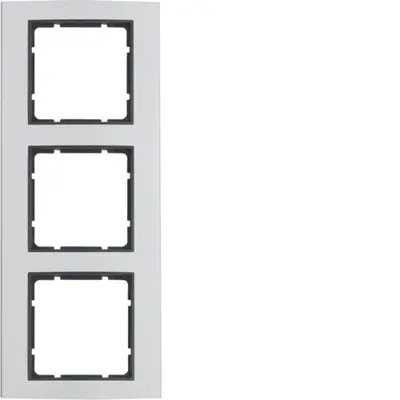 Berker afdekraam 3-voudig B3 aluminium/antraciet mat (10133004)