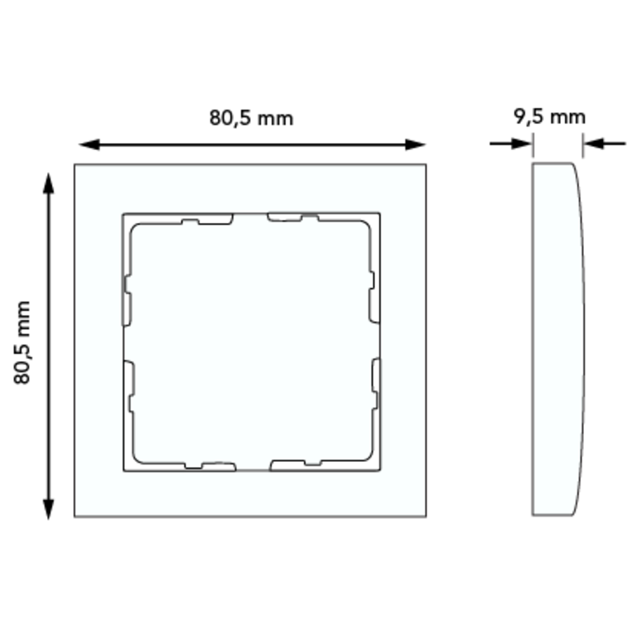 Berker afdekraam 1-voudig S1 wit mat (10119909)
