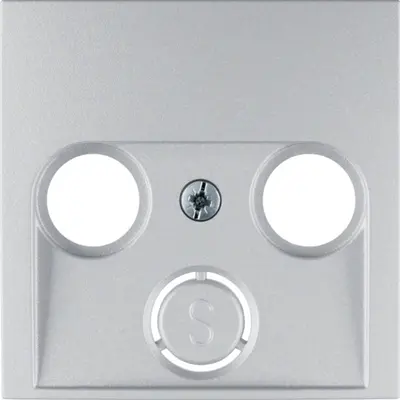 Berker centraalplaat antenne / COAX wandcontactdoos S1/B3/B7 aluminium mat (12031404)