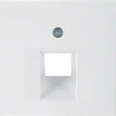 Berker centraalplaat RJ45 wandcontactdoos 1-voudig S1/B3/B7 wit glans (14078989)