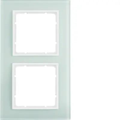 Berker afdekraam 2-voudig B7 wit glas/wit mat (10126909)