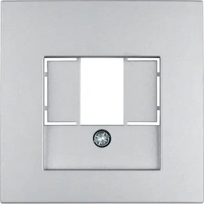 Berker centraalplaat USB / luidspreker S1/B3/B7 aluminium mat (10331404)