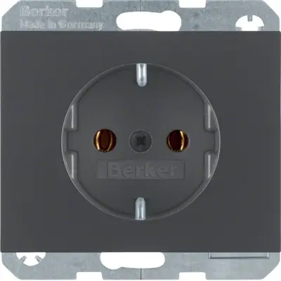 Berker wandcontactdoos randaarde K1 antraciet (47157006)