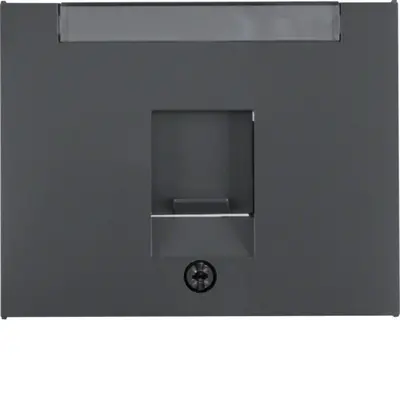 Berker centraalplaat modular jack 1-voudig K1 antraciet (11707006)