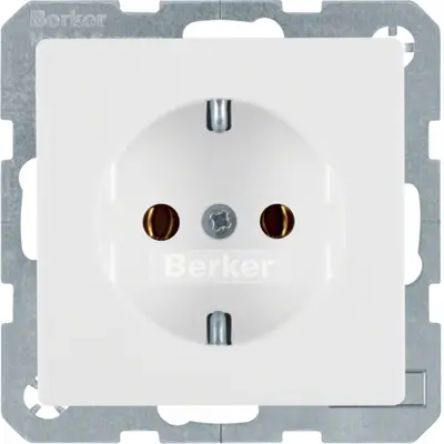 Berker wandcontactdoos randaarde schroef Q1/Q3/Q7 wit (41436089)