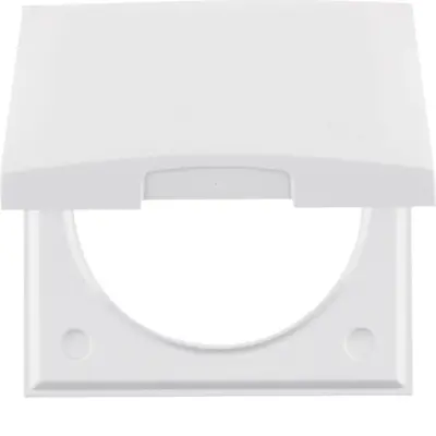 Berker Integro Flow afdekraam 1-voudig met klapdeksel wit glans (918282509)
