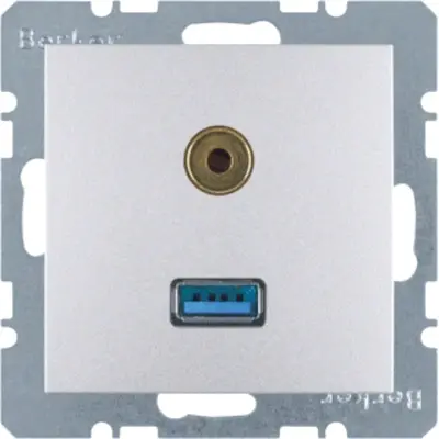 Berker usb/audi wcd s1/b3/b7 alu (3315391404)