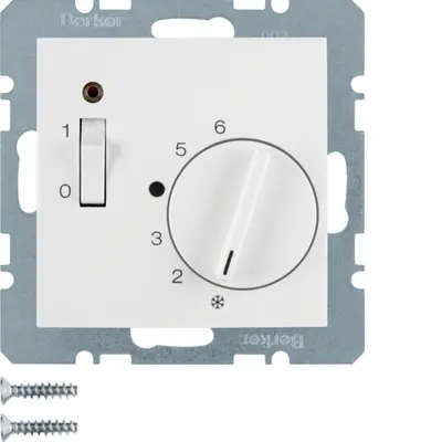 Berker kamerthermostaat verbreekcontact S1/B3/B7 wit mat (20301909)