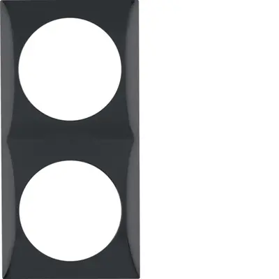 Berker Integro Flow afdekraam 2-voudig zwart glans (918262510)