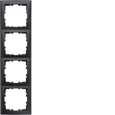 Berker afdekraam 4-voudig S1 antraciet mat (10149949)